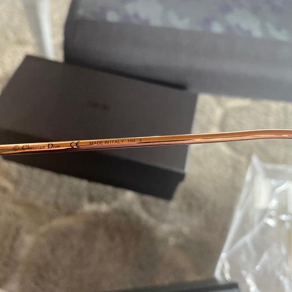 BNIB DIOR Split aviator sunglasses in rose gold - Picture 5 of 11